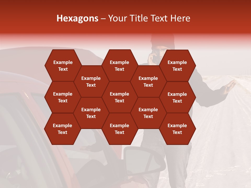 Road Automobile Phone PowerPoint Template