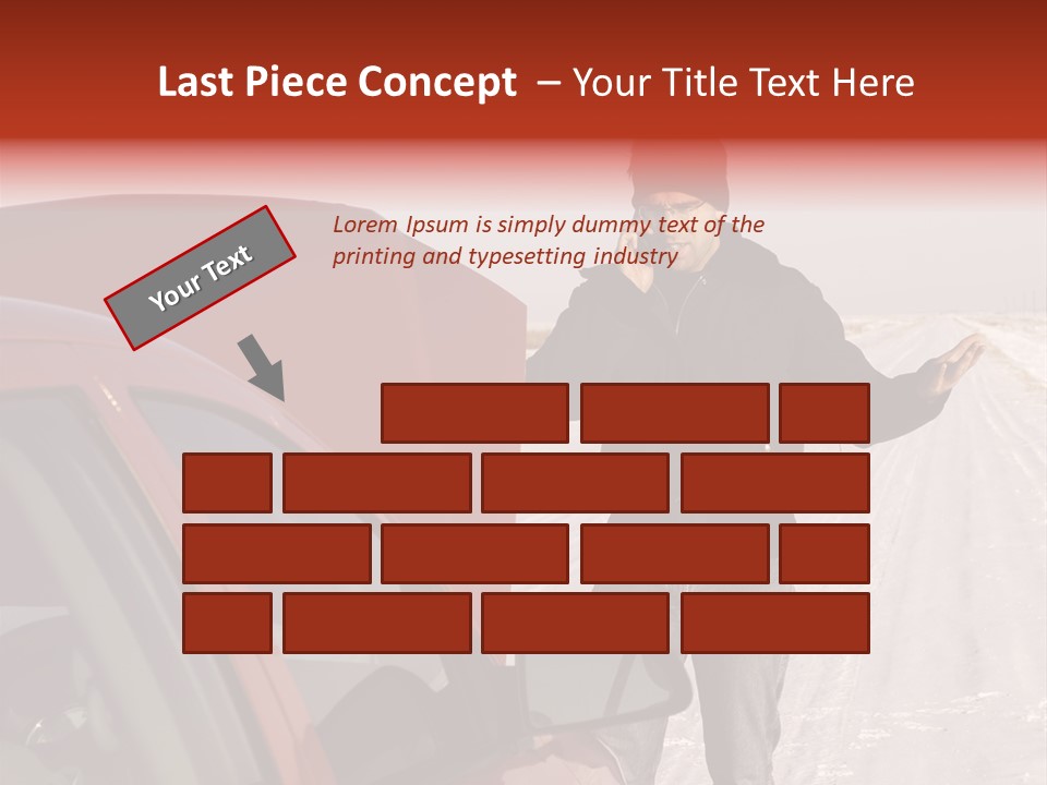 Road Automobile Phone PowerPoint Template