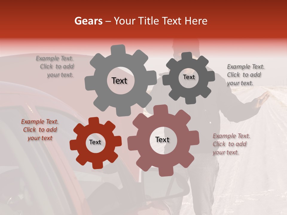 Road Automobile Phone PowerPoint Template