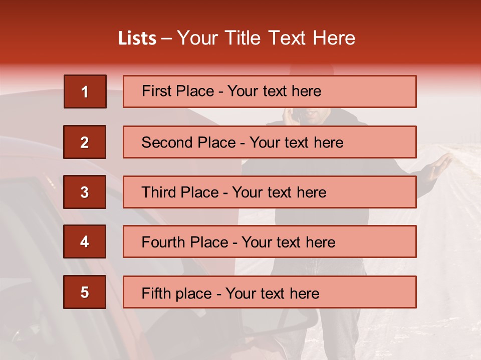 Road Automobile Phone PowerPoint Template