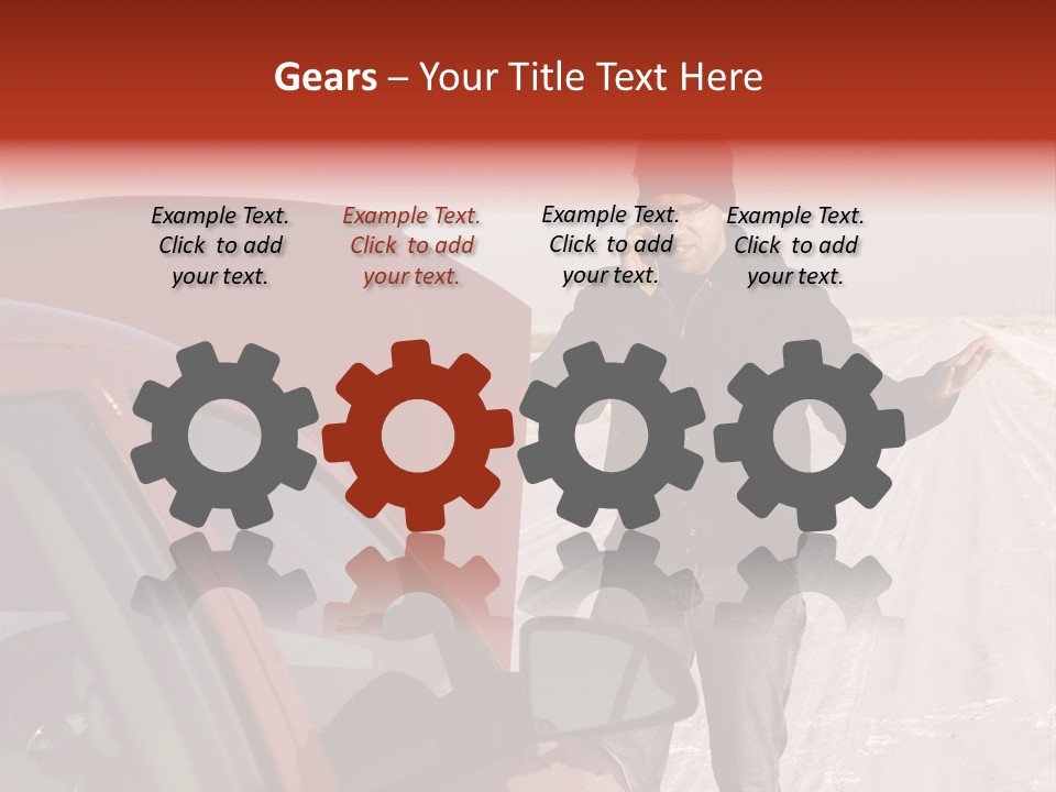 Road Automobile Phone PowerPoint Template