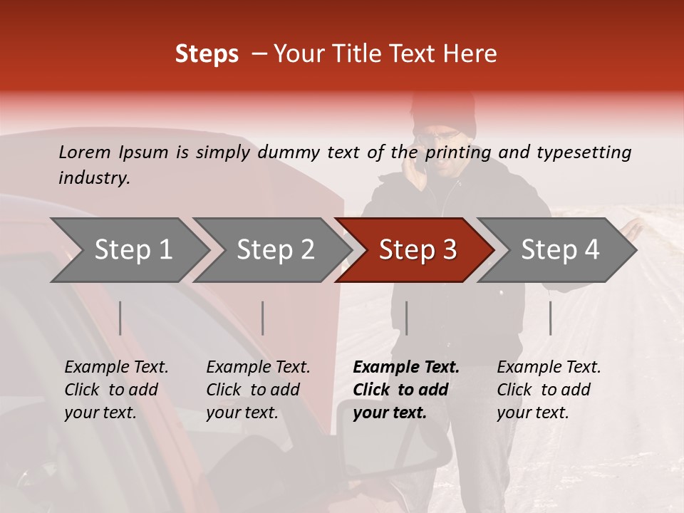 Road Automobile Phone PowerPoint Template