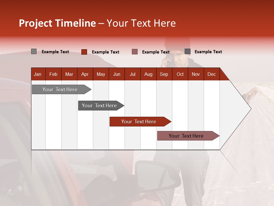 Road Automobile Phone PowerPoint Template