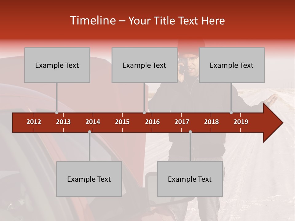 Road Automobile Phone PowerPoint Template