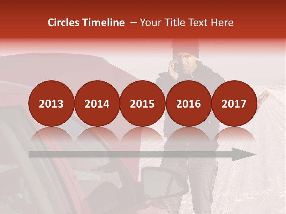 Road Automobile Phone PowerPoint Template