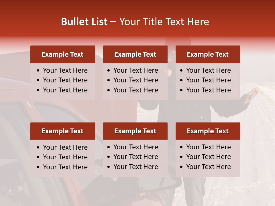 Road Automobile Phone PowerPoint Template