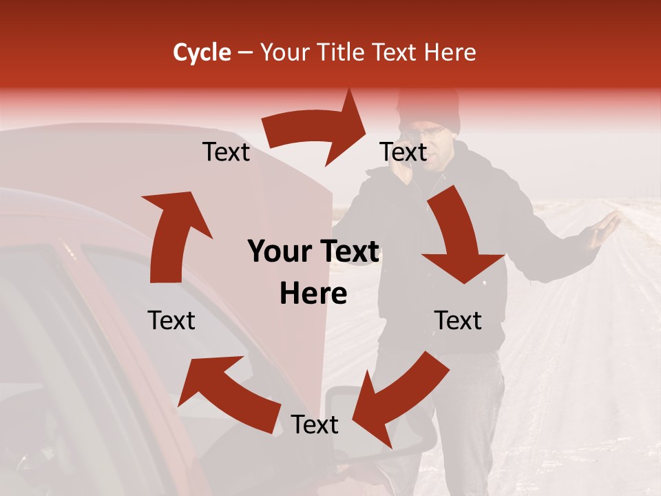 Road Automobile Phone PowerPoint Template