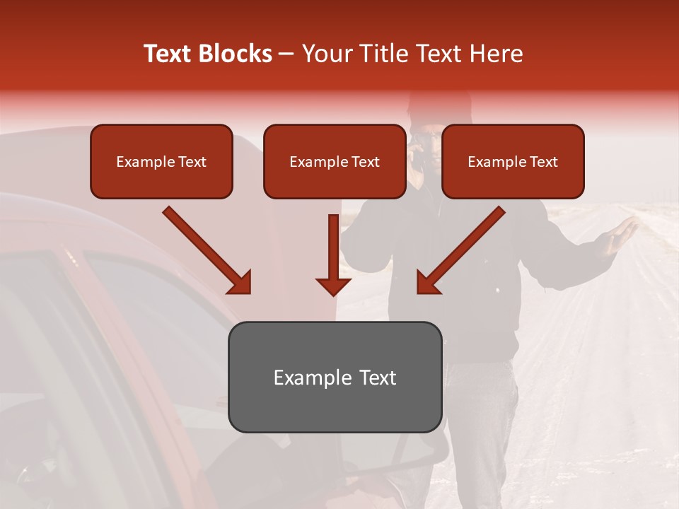 Road Automobile Phone PowerPoint Template
