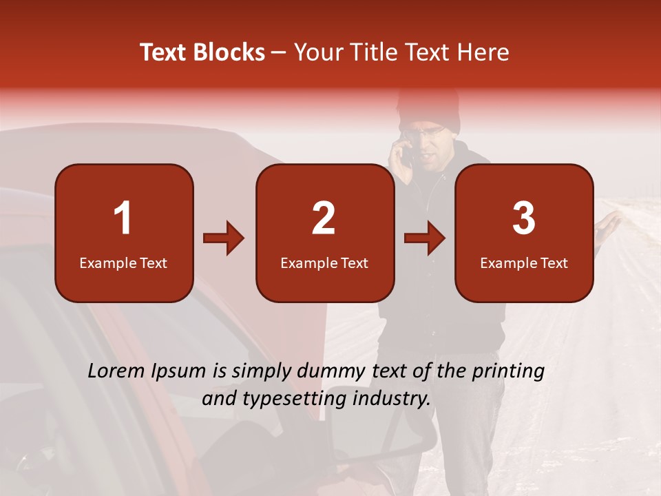 Road Automobile Phone PowerPoint Template