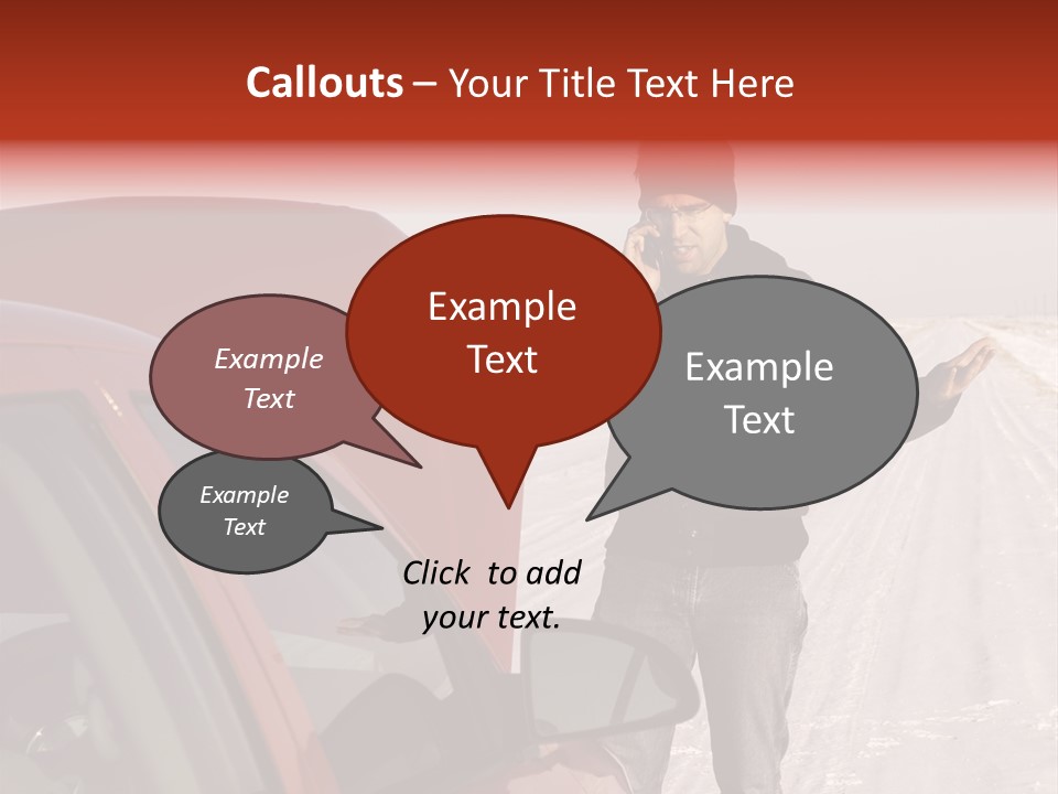 Road Automobile Phone PowerPoint Template