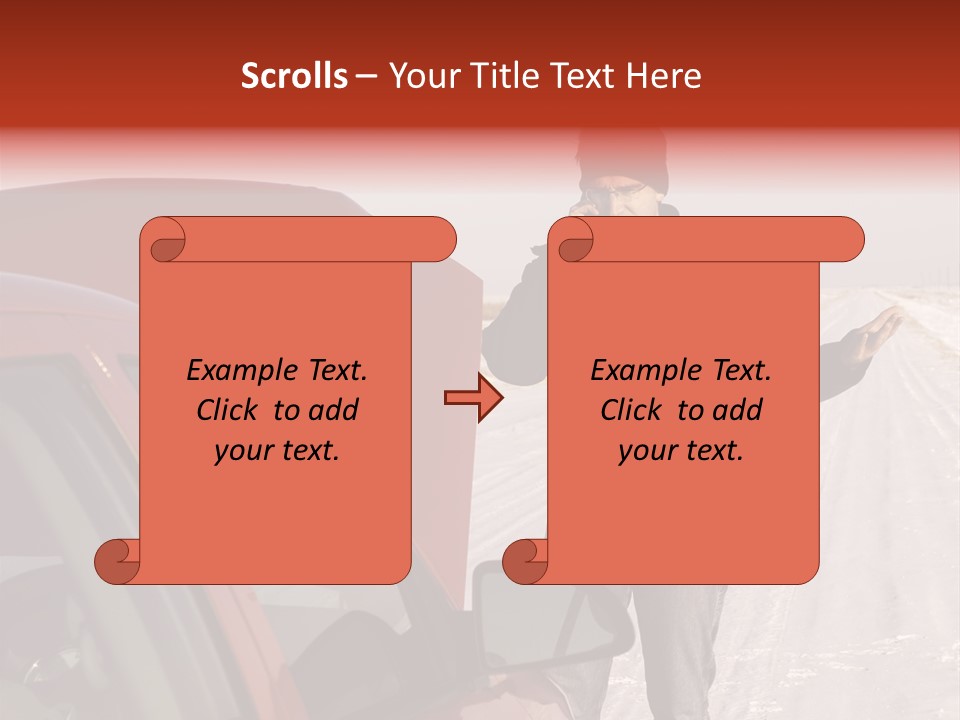 Road Automobile Phone PowerPoint Template