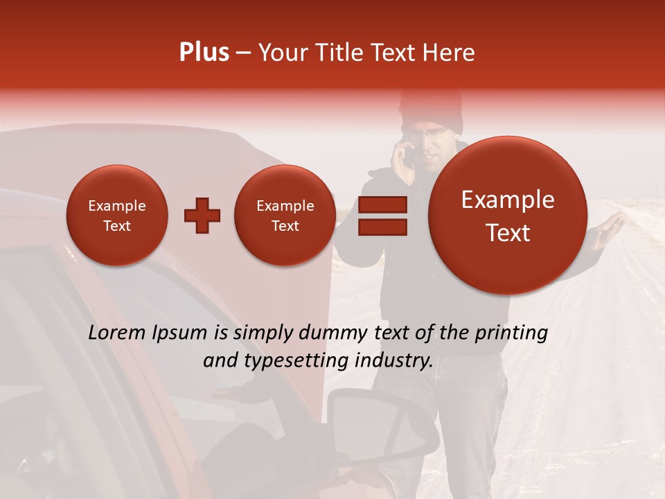 Road Automobile Phone PowerPoint Template