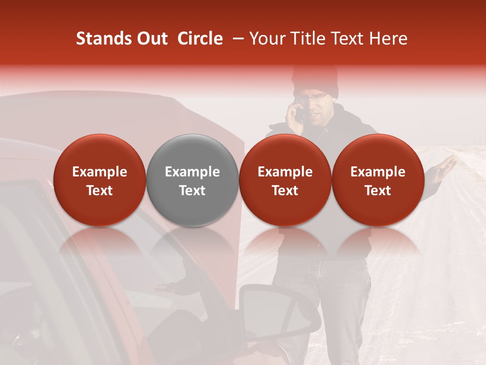 Road Automobile Phone PowerPoint Template