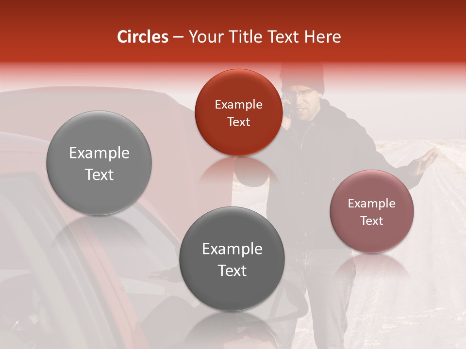 Road Automobile Phone PowerPoint Template