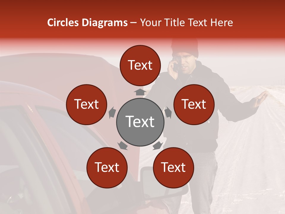 Road Automobile Phone PowerPoint Template