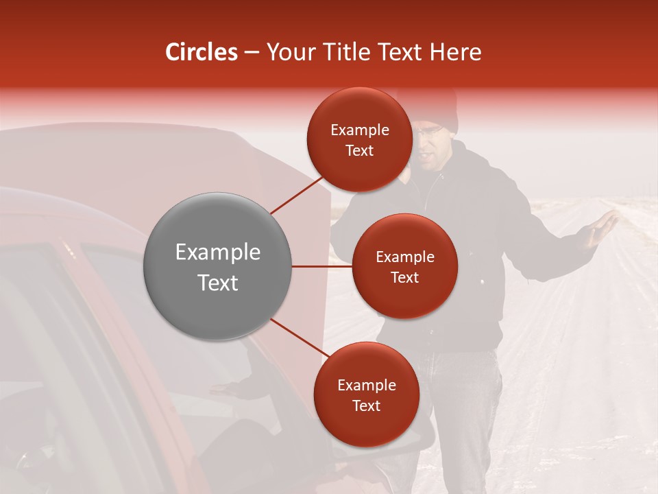 Road Automobile Phone PowerPoint Template