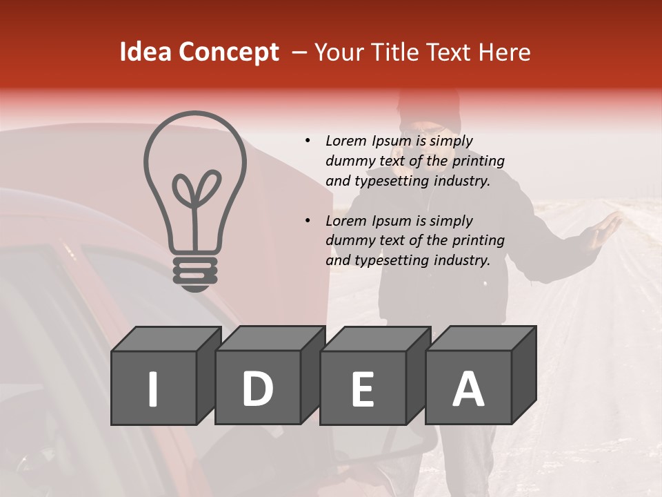 Road Automobile Phone PowerPoint Template