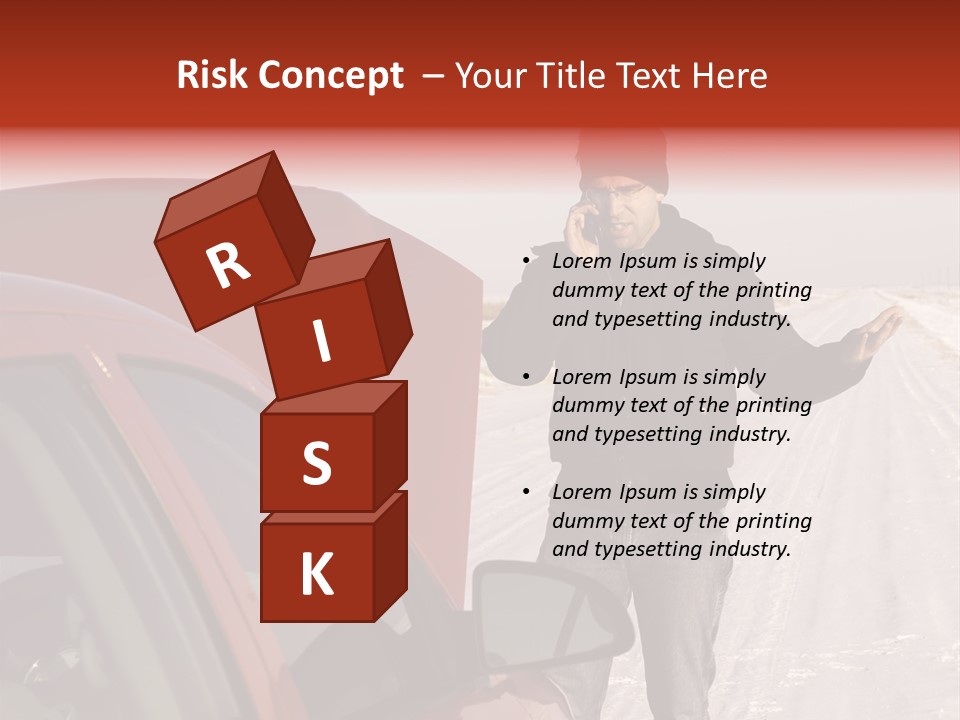 Road Automobile Phone PowerPoint Template