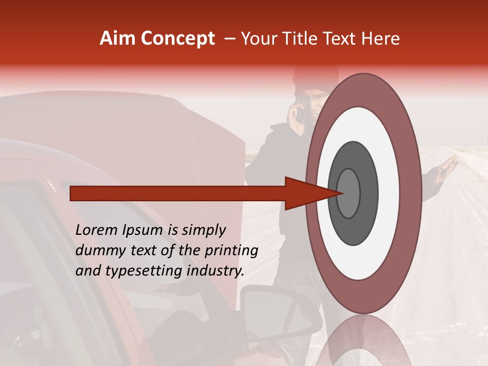 Road Automobile Phone PowerPoint Template