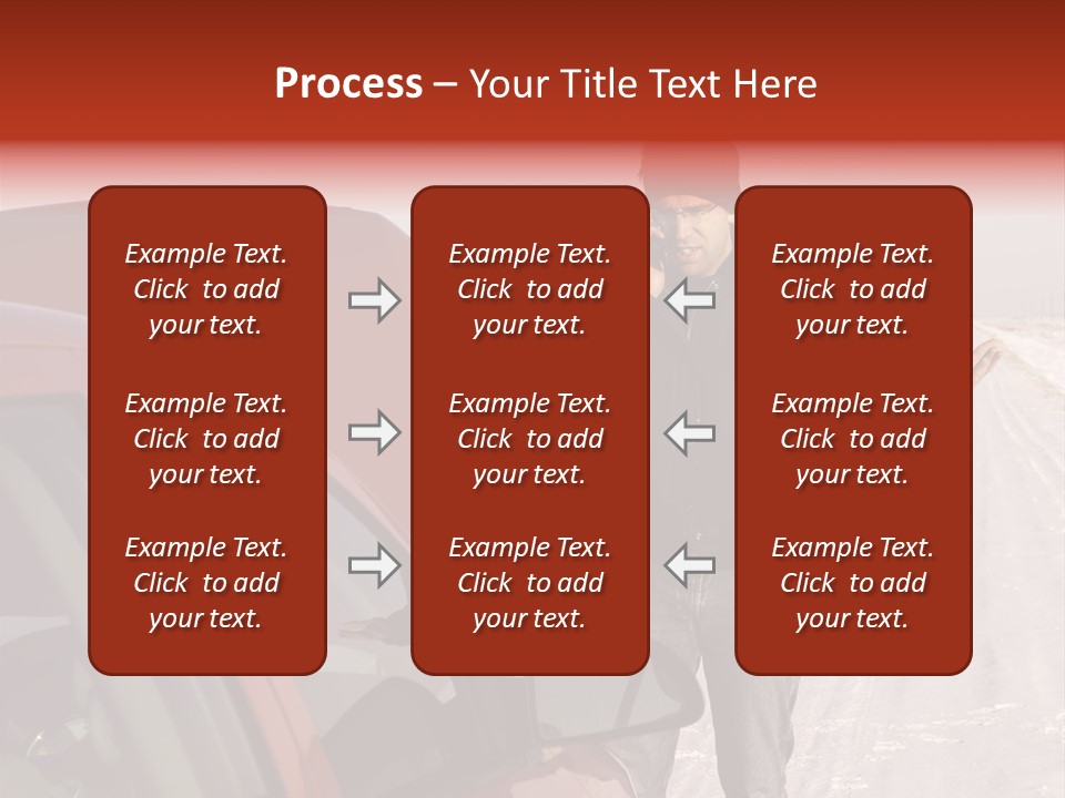 Road Automobile Phone PowerPoint Template