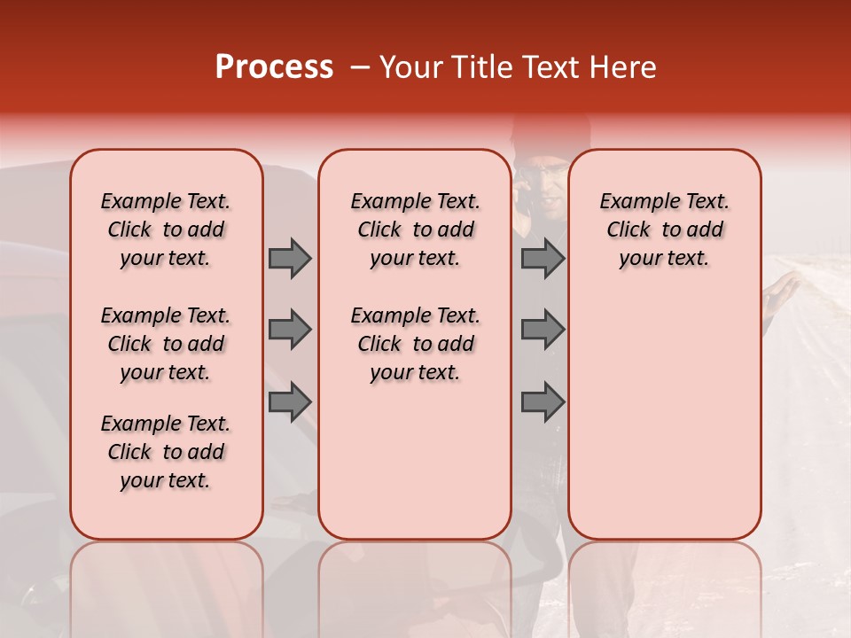 Road Automobile Phone PowerPoint Template