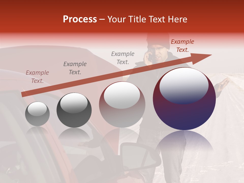 Road Automobile Phone PowerPoint Template