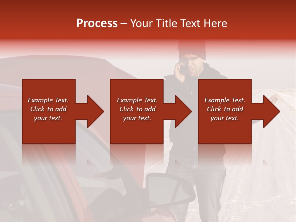 Road Automobile Phone PowerPoint Template
