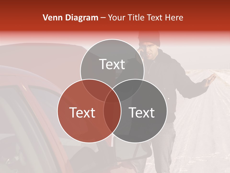 Road Automobile Phone PowerPoint Template