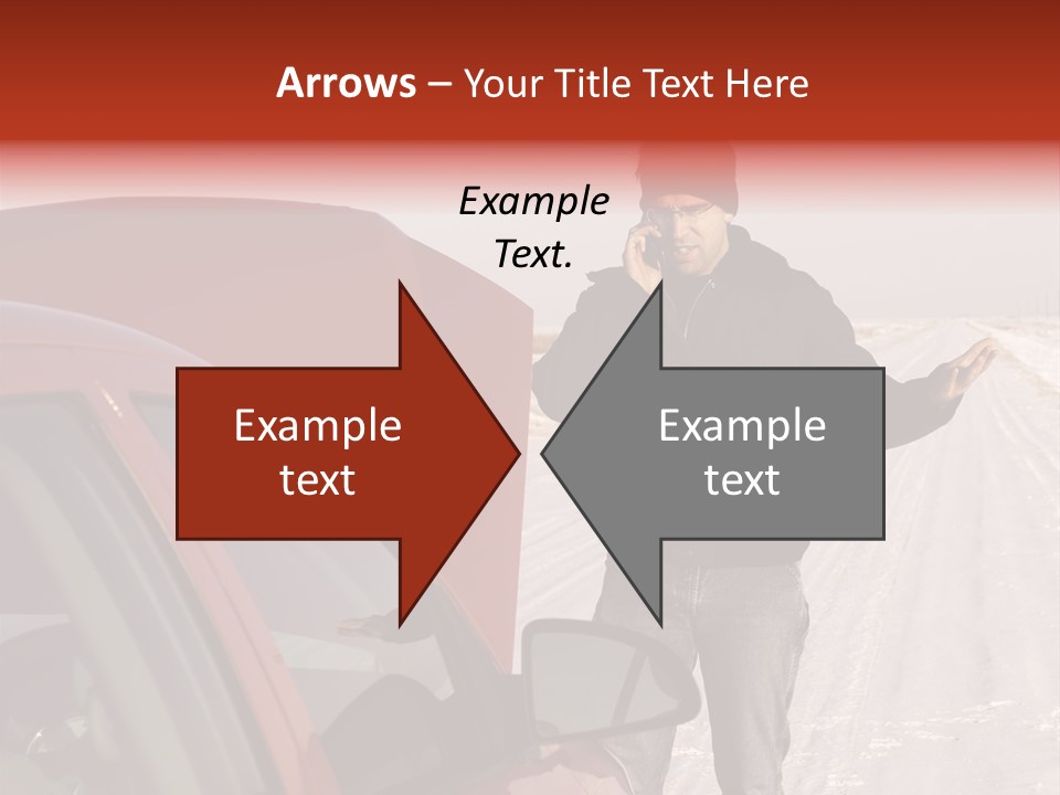 Road Automobile Phone PowerPoint Template