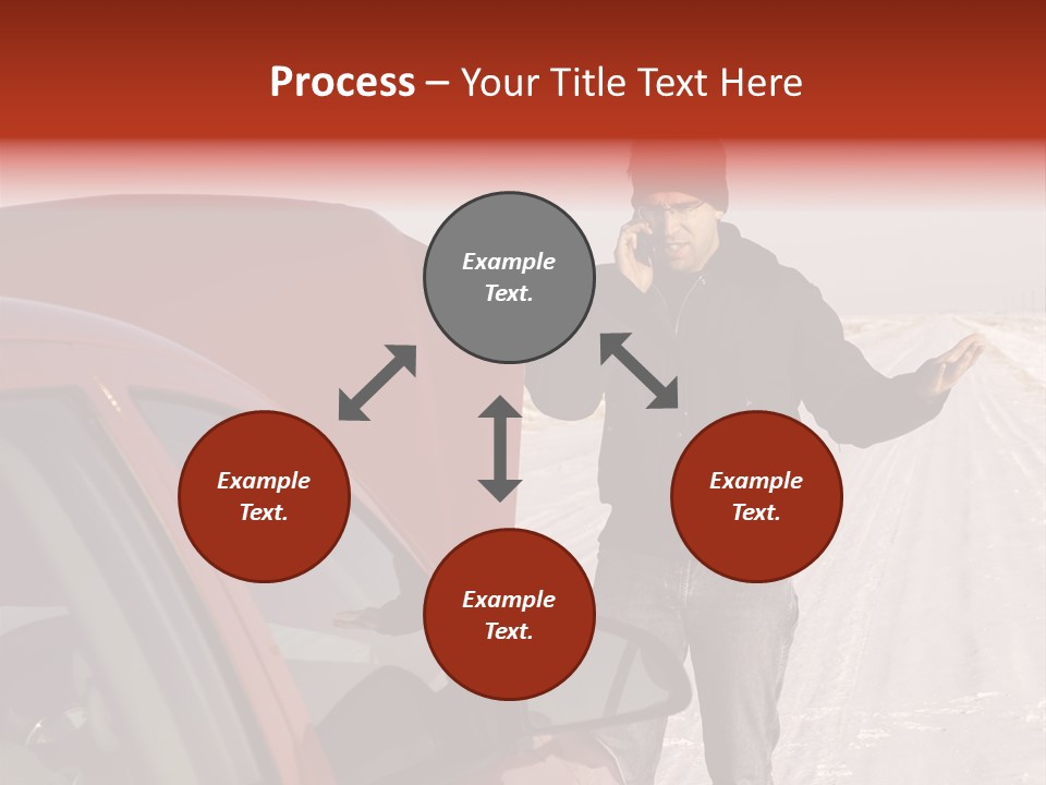 Road Automobile Phone PowerPoint Template