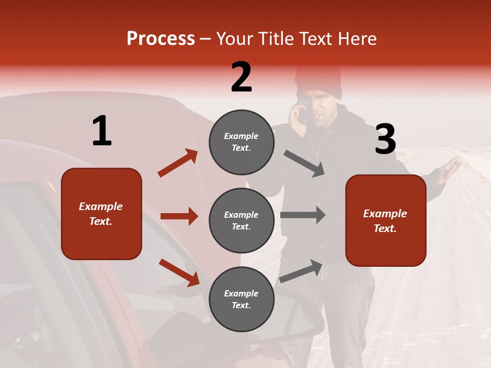 Road Automobile Phone PowerPoint Template