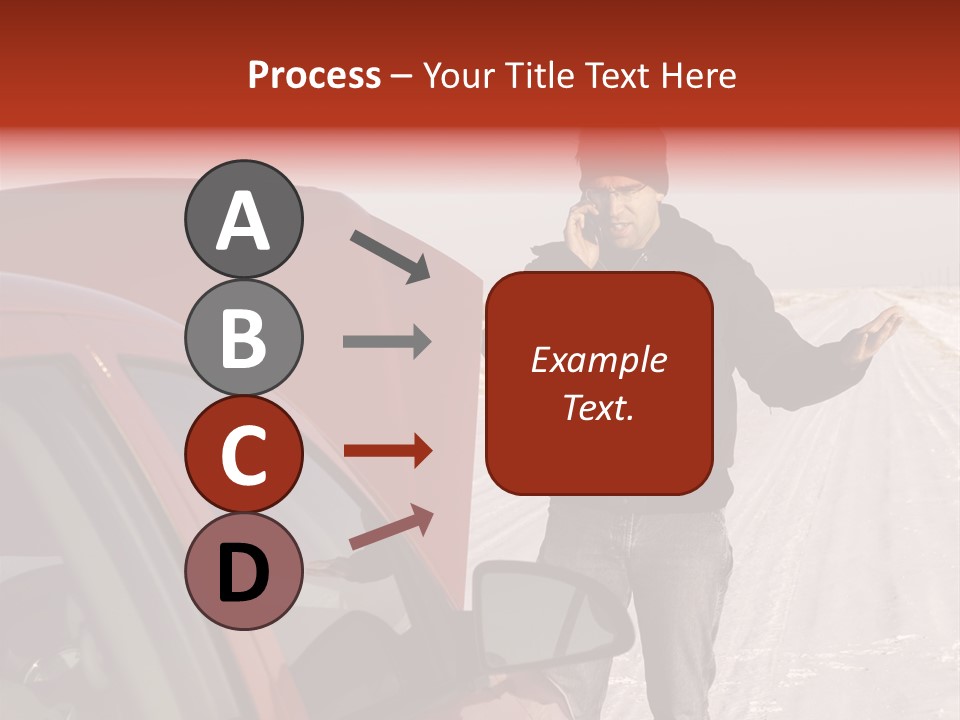 Road Automobile Phone PowerPoint Template