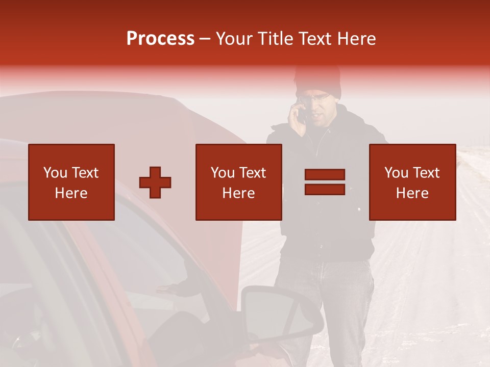 Road Automobile Phone PowerPoint Template
