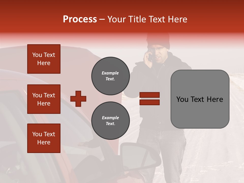 Road Automobile Phone PowerPoint Template