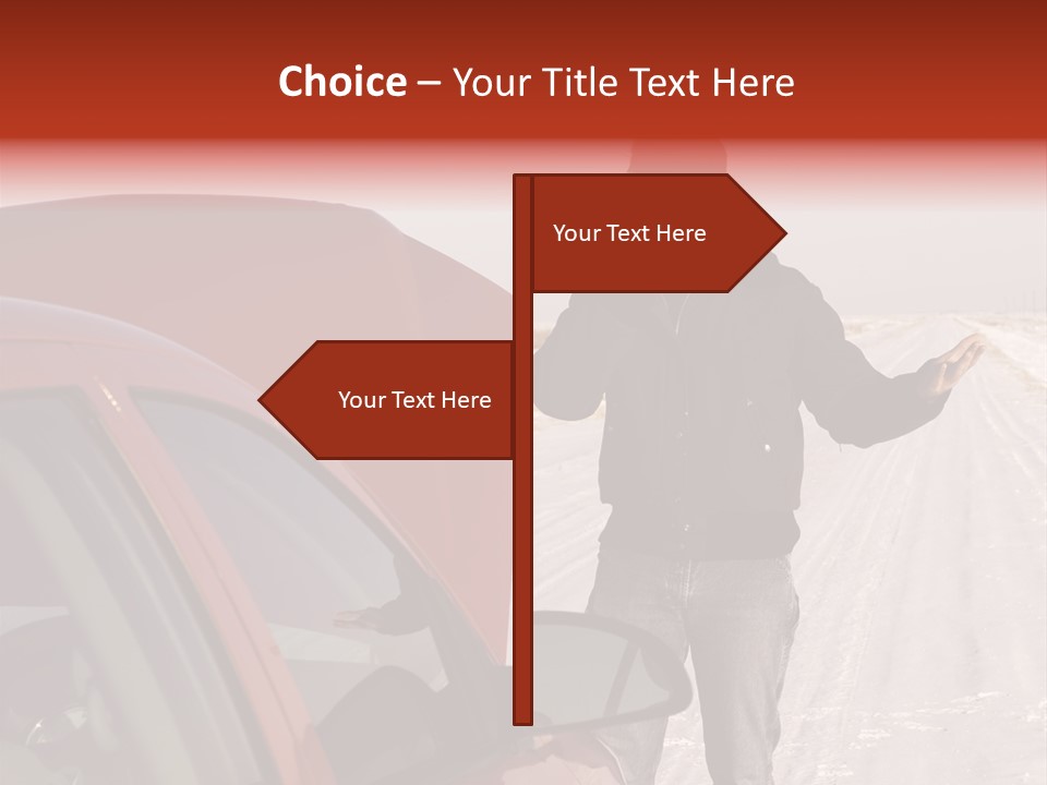 Road Automobile Phone PowerPoint Template