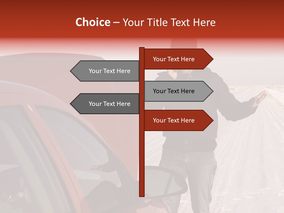 Road Automobile Phone PowerPoint Template