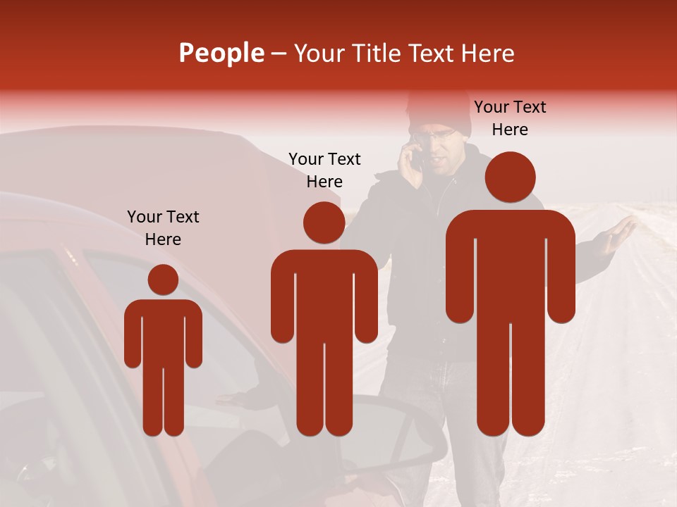 Road Automobile Phone PowerPoint Template