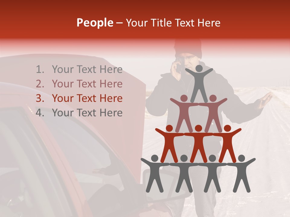 Road Automobile Phone PowerPoint Template
