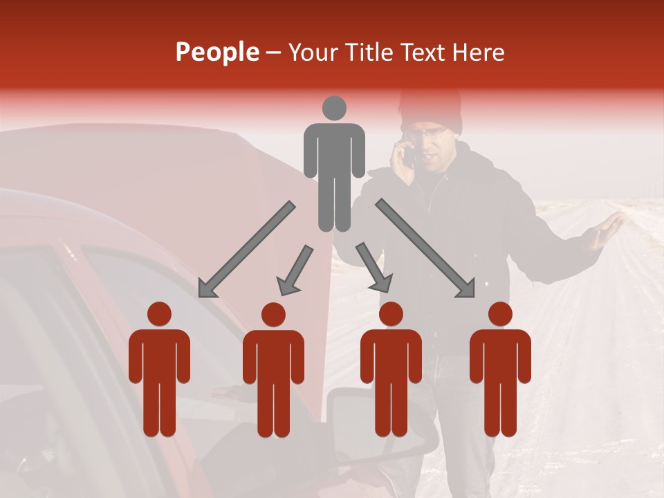 Road Automobile Phone PowerPoint Template