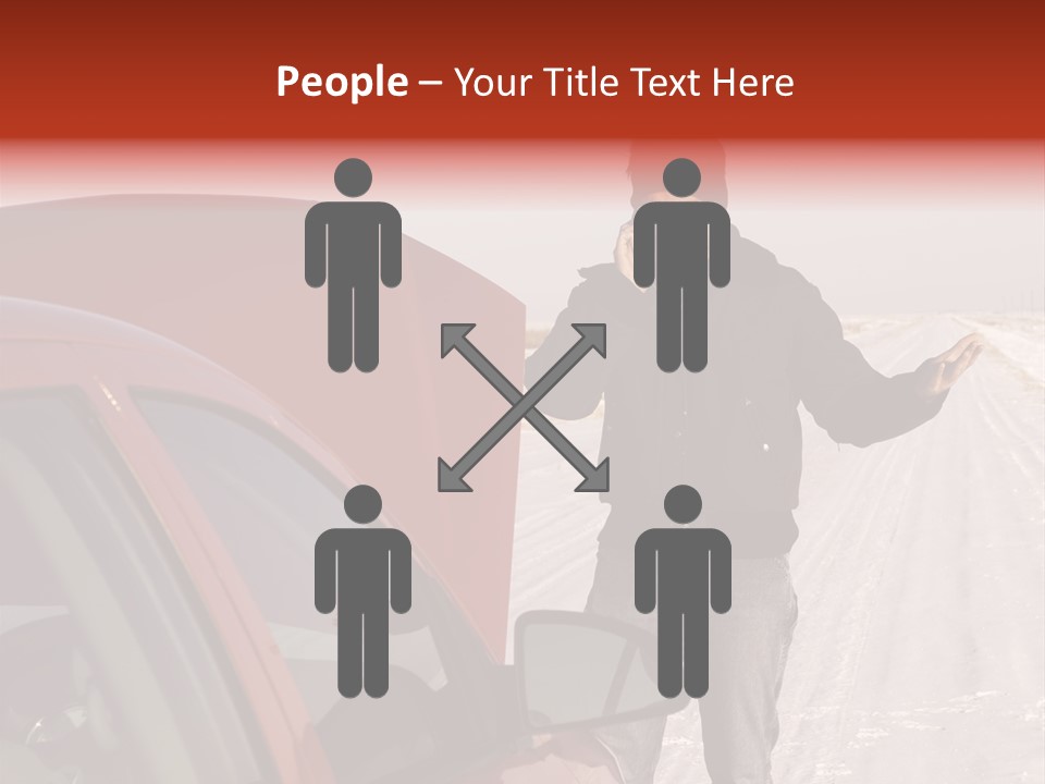 Road Automobile Phone PowerPoint Template