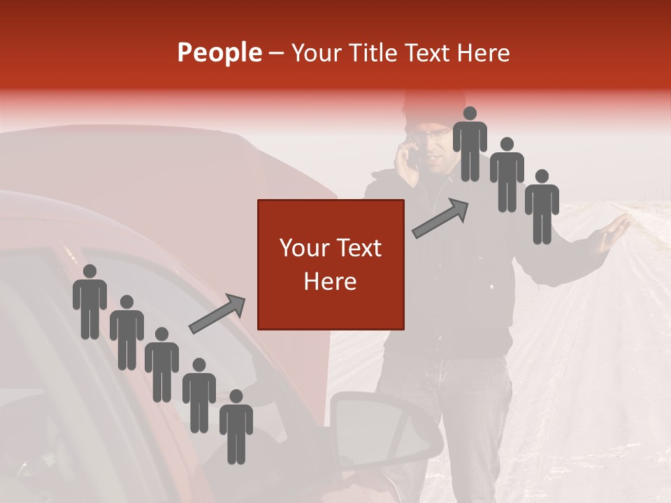 Road Automobile Phone PowerPoint Template