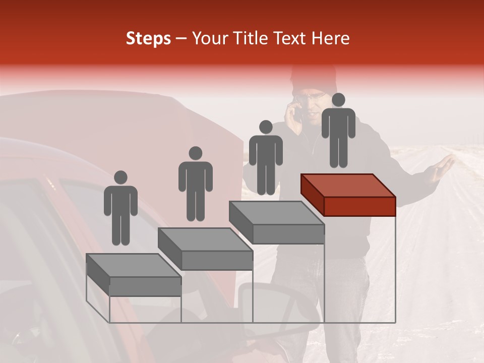 Road Automobile Phone PowerPoint Template