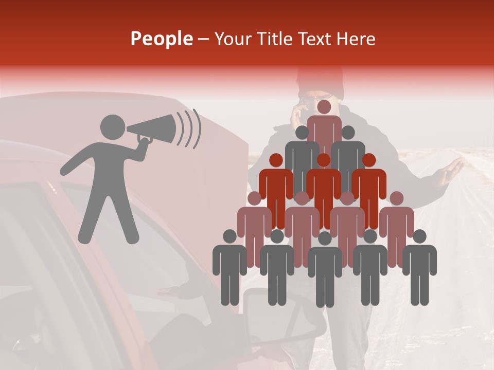 Road Automobile Phone PowerPoint Template