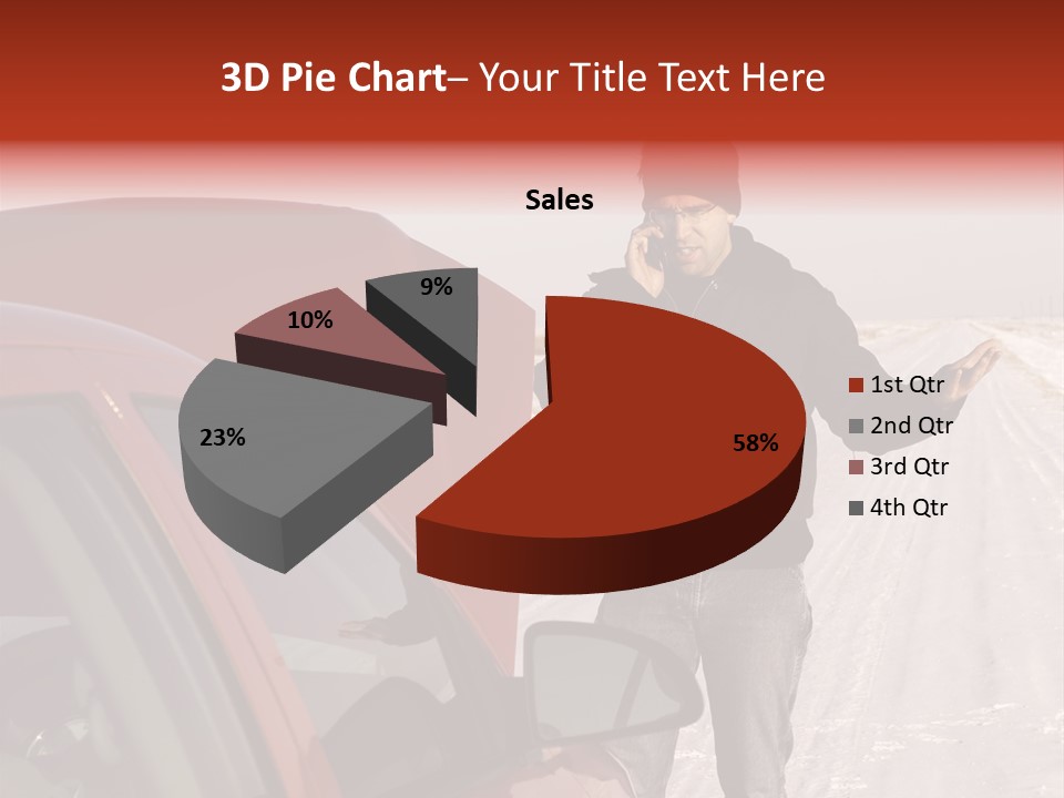 Road Automobile Phone PowerPoint Template