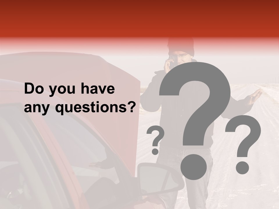 Road Automobile Phone PowerPoint Template