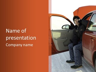 Road Jeans Engine PowerPoint Template