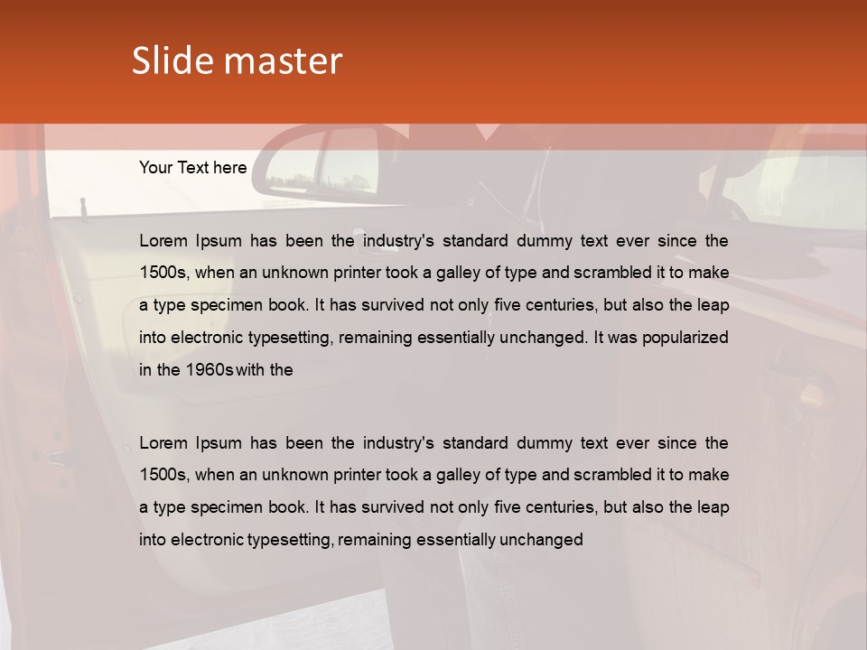 Road Jeans Engine PowerPoint Template
