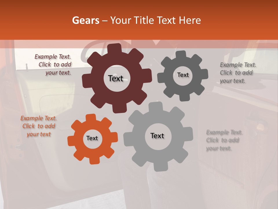 Road Jeans Engine PowerPoint Template