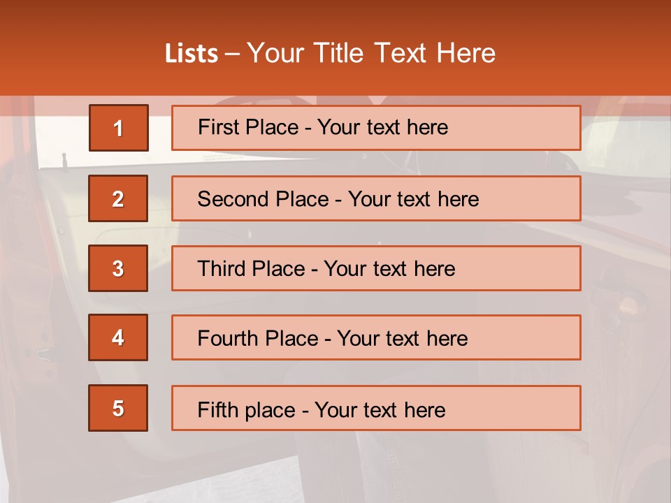 Road Jeans Engine PowerPoint Template