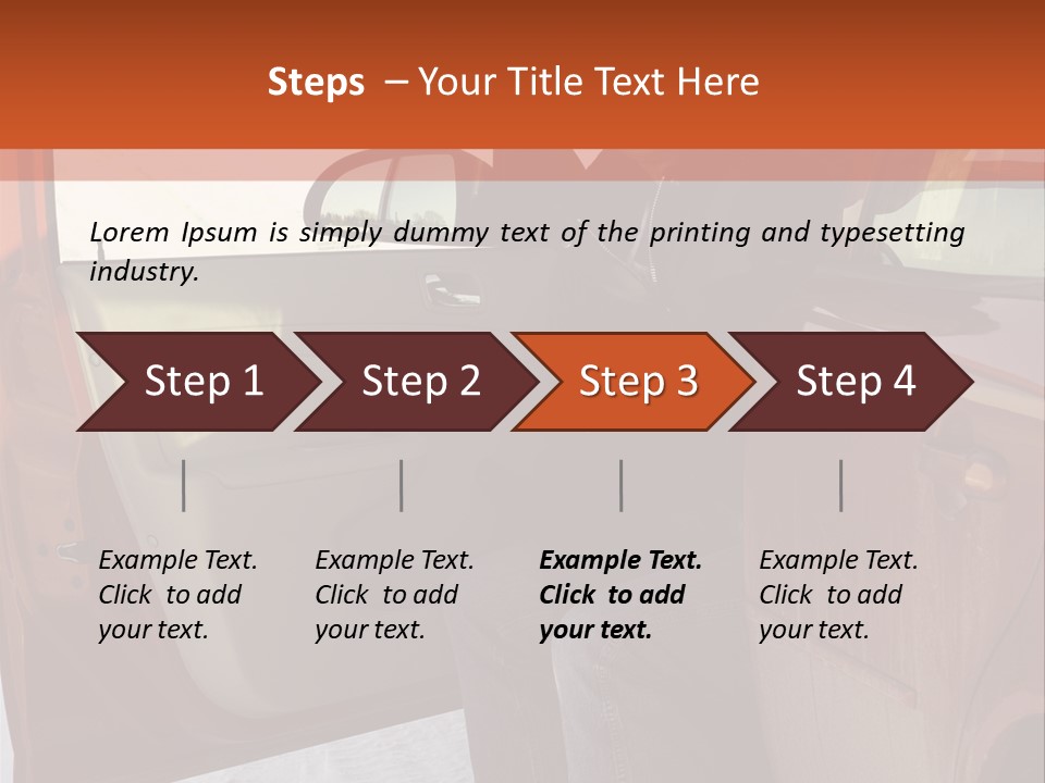 Road Jeans Engine PowerPoint Template